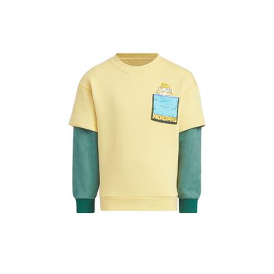 【自营】阿迪达斯童装新款秋冬男女小童抓绒运动休闲卫衣套JJ4955