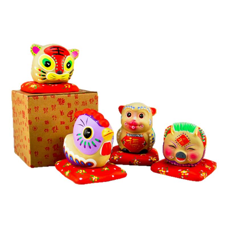 天津泥人張彩塑十二生肖紀(jì)念品生日禮物特色中國(guó)風(fēng)擺件泥塑裝飾品