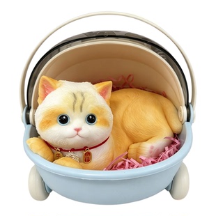 儿童礼物胖猫捏捏送女孩生日礼物女生小众高级感仿真猫咪玩偶摆件