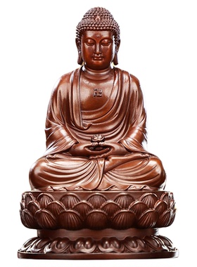 紫铜三宝佛药师佛释迦牟尼佛阿弥陀佛摆件掌心佛大日如来佛像铜像