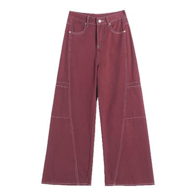 黑色阔腿牛仔裤女2025年秋