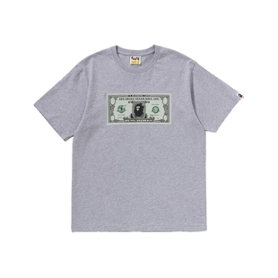 BAPE男装26年春夏猿人钞票印花短袖T恤306101Q