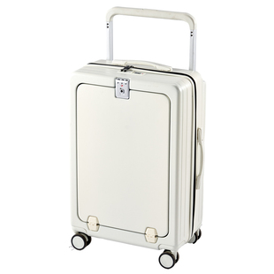 弹跳前开口宽拉杆行李箱女20寸登机箱小型轻便旅行密码箱子男24寸