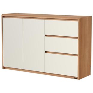 全友家居2025新款原木奶油风餐边柜卧室床尾置物柜客厅靠墙储物柜