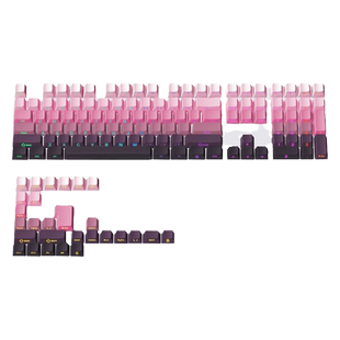 彼岸樱键盘正刻侧刻键帽粉色渐变迈从ace 小蜜蜂 87键原厂高度PBT
