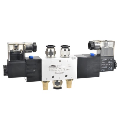 双头电磁阀4V330C-10三位五通