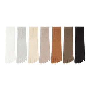 五指袜子女秋冬季2025新款爆款纯棉中筒防臭防滑不掉吸汗分趾长袜