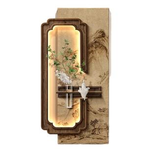 新中式水培绿植玄关装饰画高级感入户门挂画宋代美学禅意空间布置