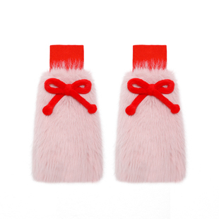 pocoblush【小羊的蝴蝶结】毛绒腿套女童秋冬款保暖打底袜套防寒