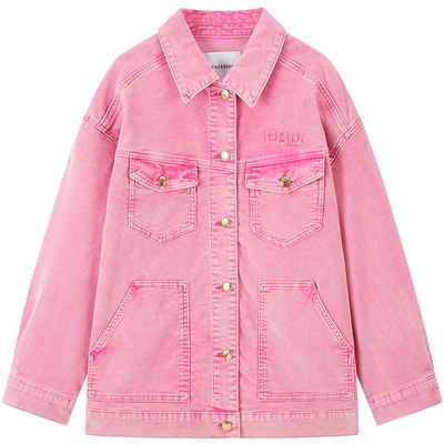 太平鸟女装秋季灯芯绒休闲简约牛仔外套A3BBE3503