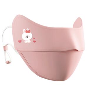 绿鼻子儿童防晒口罩薄款宝宝遮阳护眼角冰丝透气面罩防紫外线