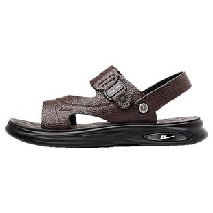 回力官方旗舰店凉鞋男款夏季新款牛皮沙滩鞋男士真皮爸爸凉拖鞋男