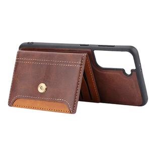 适用三星S21+手机保护壳samsungS25ultra插卡皮套s24拼色s23plus防摔s22u全包卡包galaxy外壳card cover case