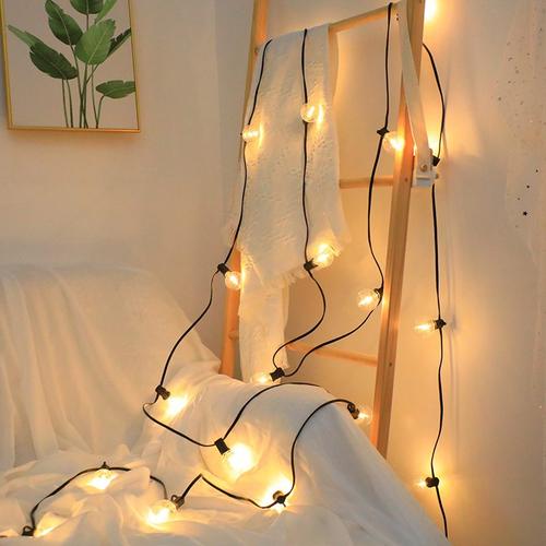 亚马逊G40灯串110V低压圣诞节防水婚庆串露营太阳氛围摔能耐装饰