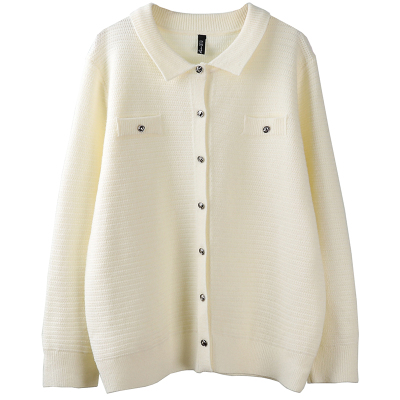 大码小香风毛衣高级感加厚翻领