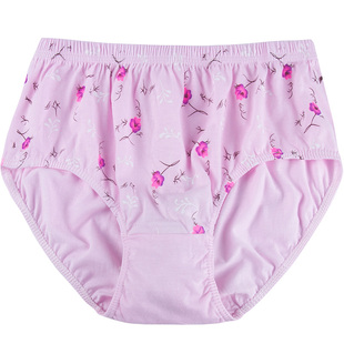 5条装 纯棉内裤女中老年宽松三角裤头棉质全棉中腰女妈妈奶奶女士