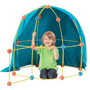 堡垒大师立体大型城堡小小构建3d积木帐篷搭吸管益智儿童玩具房子