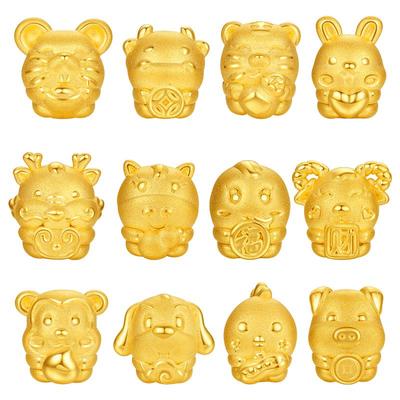 黄金TSL十二生肖黄金转运珠