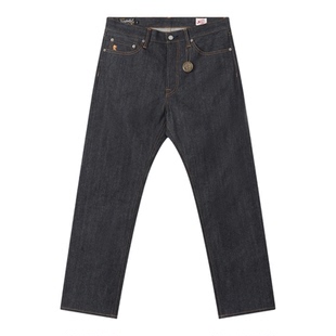 马年限定 蓝布屋15oz中腰修身直筒未脱浆赤耳丹宁牛仔裤男710KH+