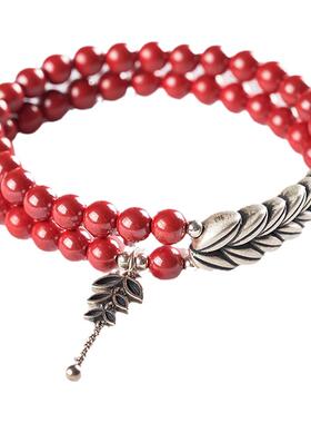 女朱砂925银复古故宫同款