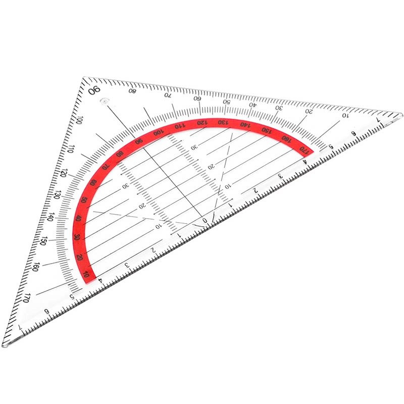 小学生多功能三角尺画平行线塑料三角板直角尺坐标尺绘图尺量角器