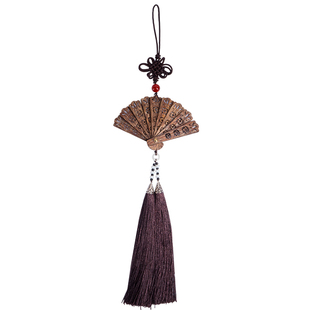 越南芽庄天然沉香工艺扇子折扇家居饰品送生日礼物摆件车载挂饰