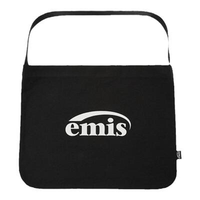 Emis大容量黑色帆布包简约纯色