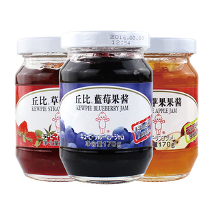 丘比水果酱组合低脂蓝莓酱草莓酱苹果酱寿司蛋糕面包夹心烘焙食材