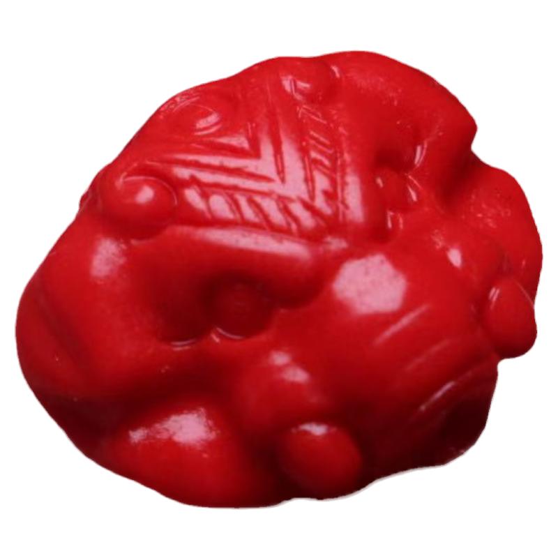 琉璃红色象神金刚星月配饰背云