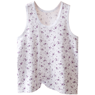 中老年人妈妈纯棉背心全棉女老太太透气吸汗衫无袖大码24夏季新款