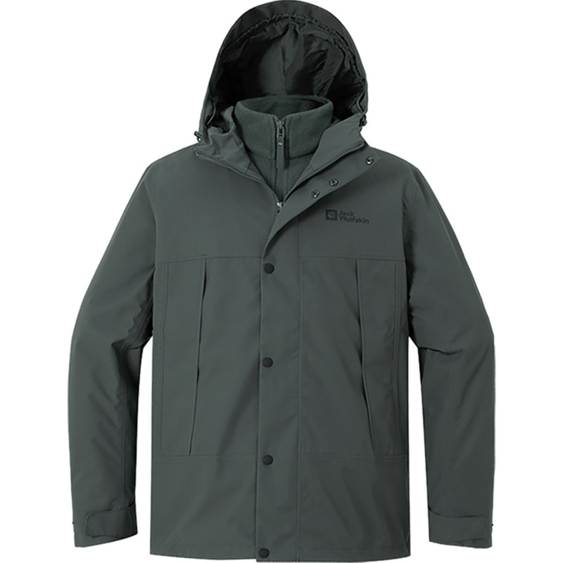 Jack wolfskin/狼爪正品抓绒男士三合一冲锋衣5123251-4136