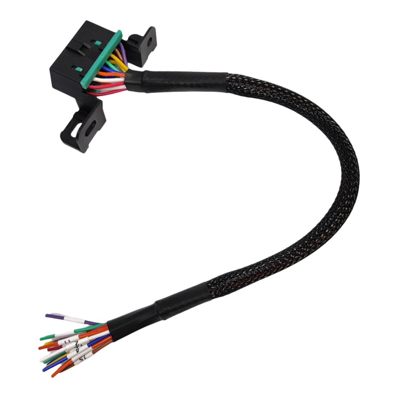 OBD216pin母头开口线30cm塑管