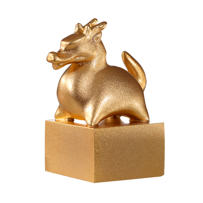 黄铜十二生肖定制24k镀金印章