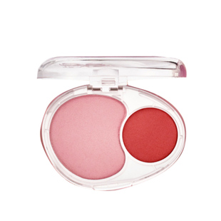 韩国fwee腮红膏双色MellowDual自然持久粉紫杏色鲜嫩膨胀氛围奶糕