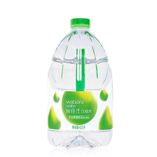 屈臣氏蒸馏水watsons饮用水4.5L大桶装 实验设备水敷脸整箱包邮