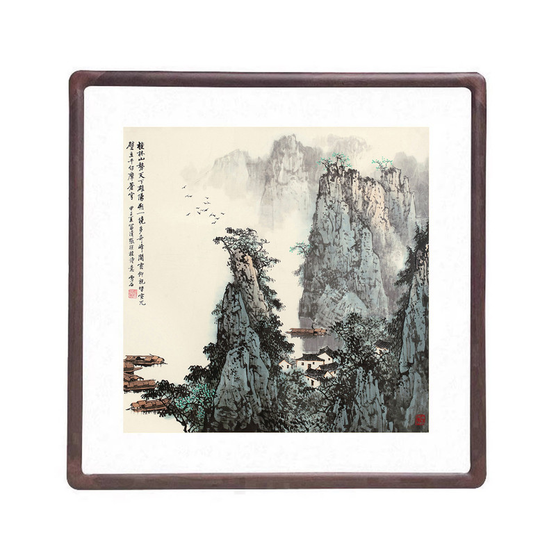 白雪石桂林山水新中式挂画