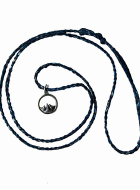 蓝染棉麻编织天然植物手链手工