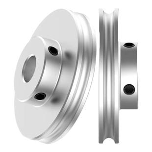 铝合金pu圆形单槽皮带轮大全接驳台小型电机小马达皮带盘圆皮带轮