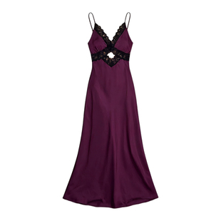 【媚紫嫣然】2026新款法式睡裙女V领收腰可外穿睡衣家居服