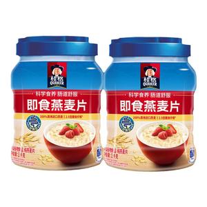 桂格即食纯燕麦1000g罐装0蔗糖代餐早餐
