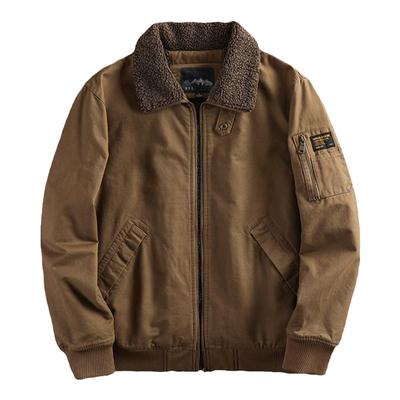 纯棉加绒加厚飞行员夹克