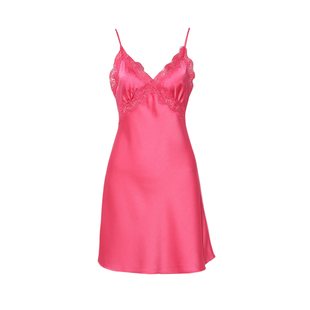 DPLAYSWEET法式俏皮芭比玫粉蕾丝吊带睡裙女睡衣2026年春季新品