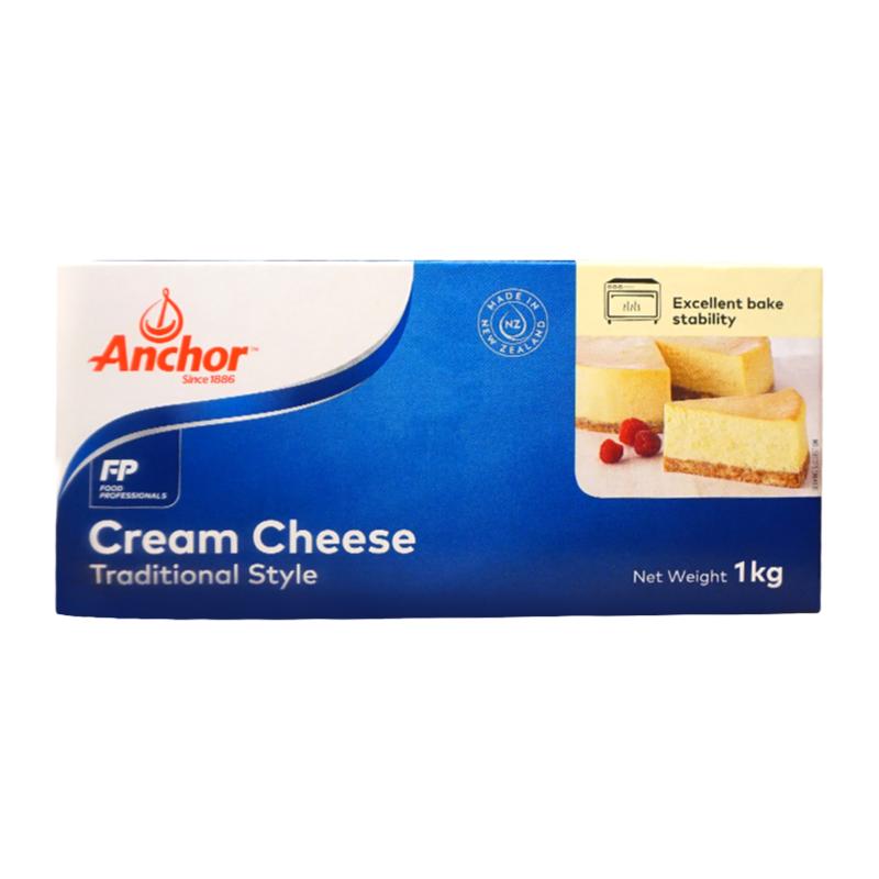 安佳奶油奶酪芝士块干酪cheese cream家用烘焙乳酪蛋糕原料1kg