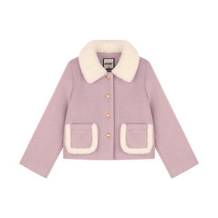 Amybaby女童套装冬季2025新款气质绝美小香风miu系连衣裙外套