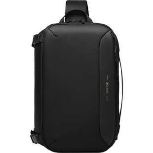 胸包男款斜挎包大容量商务休闲通勤单肩包男士14寸平板电脑包潮牌