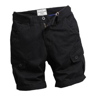 短裤男夏季潮流宽松五分工装马裤潮牌5分外穿休闲运动中裤子黑色