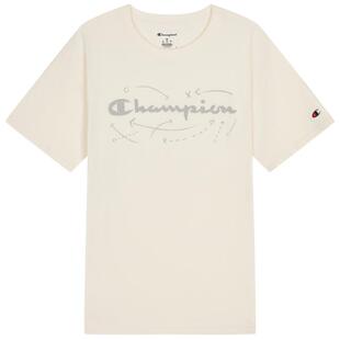 Champion冠军T恤女春季纯棉透气情侣圆领休闲运动宽松短袖上衣男
