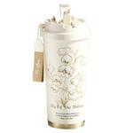 捷安玺铃兰花保温杯咖啡杯女高颜值2025新款便携随行杯子吸管水杯