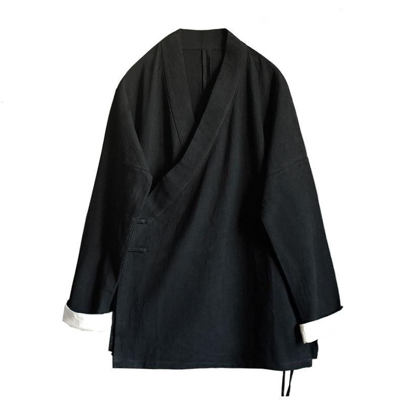 中式文艺复古棉麻汉服男士外套