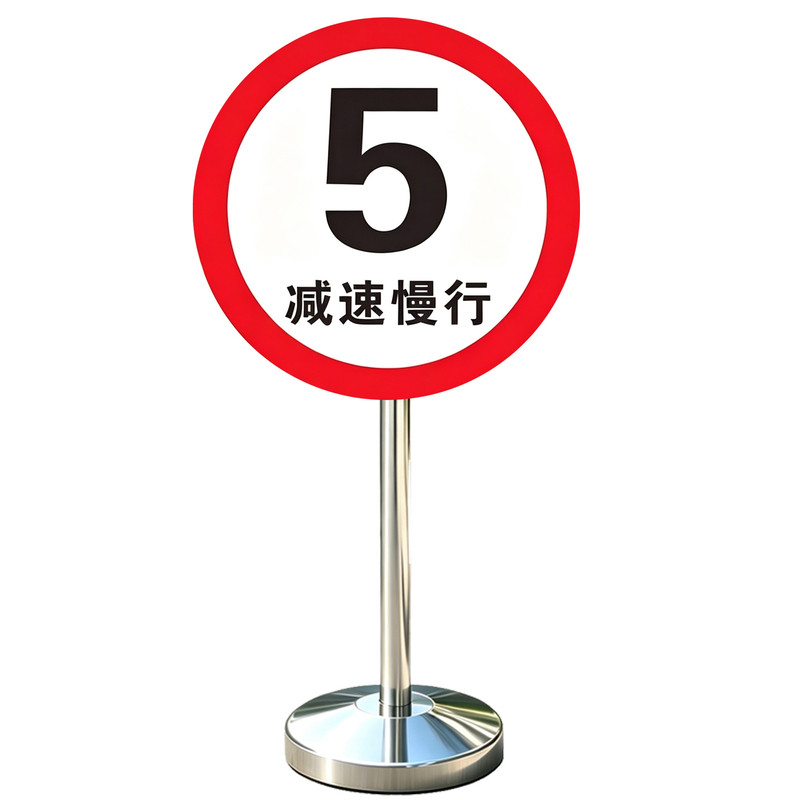 限速5公里标志牌小区减速慢行10